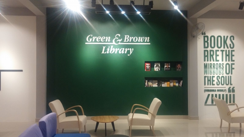 Green & Brown Library