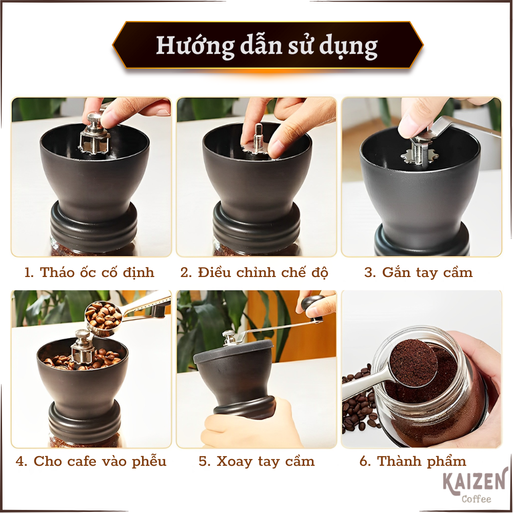 Hướng dẫn sử dụng Máy xay cà phê thủ công